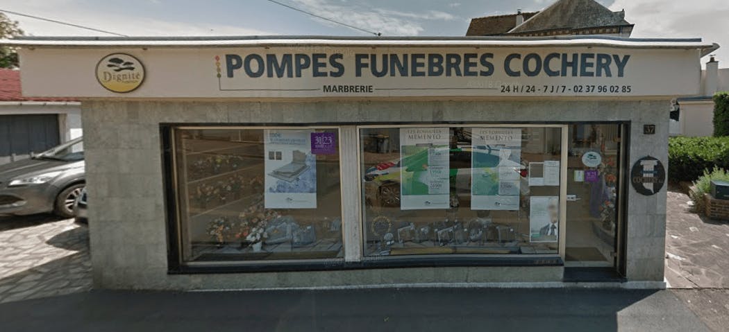 Photographie de la Pompes Funèbres et Marbrerie Cochery de la ville de Brou
