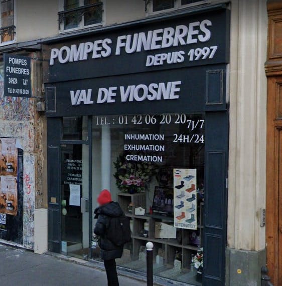 Photographie de la Pompes Funèbres du Val de Viosne de Paris