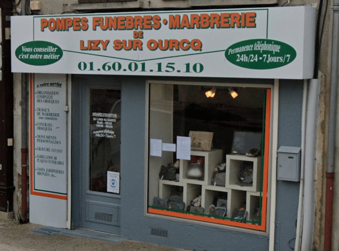 Photographie de la Pompes Funèbres Marbrerie de Lizy-sur-Ourcq