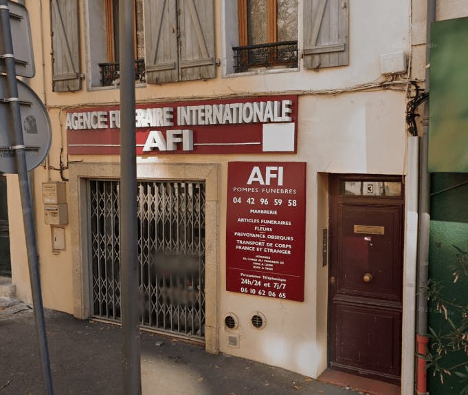 Photographie de l'Agence Funéraire Internationale d'Aix-en-Provence