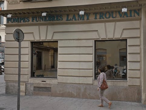 Photographie de la Pompes Funèbres Lamy Trouvain de Nice