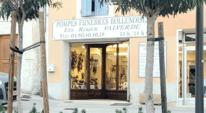 Photographie de la Pompes Funèbres Bollenoises Valverde ville de Bollène