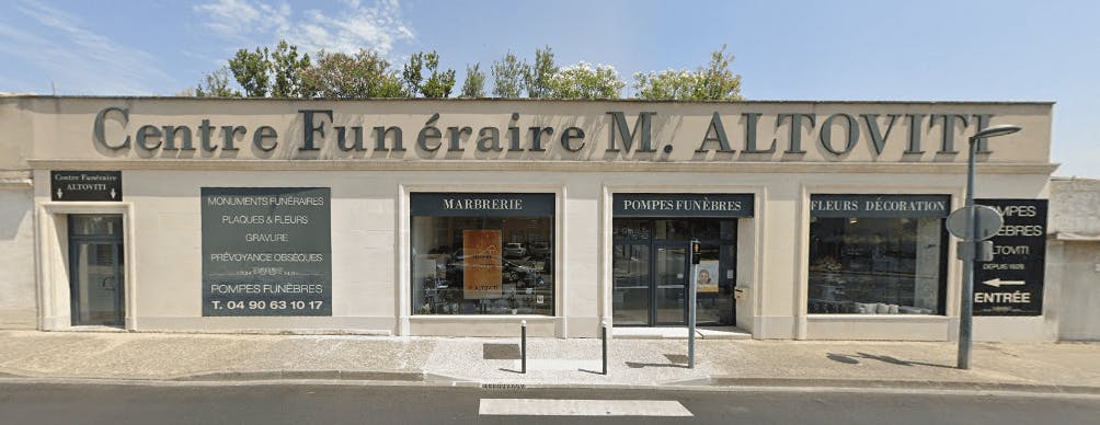 Photographie de la Pompes Funèbres Michel Altoviti de Carpentras