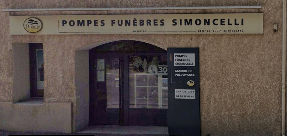 Photographie de la Pompes Funèbres et Marbrerie Simoncelli de l'Avignon