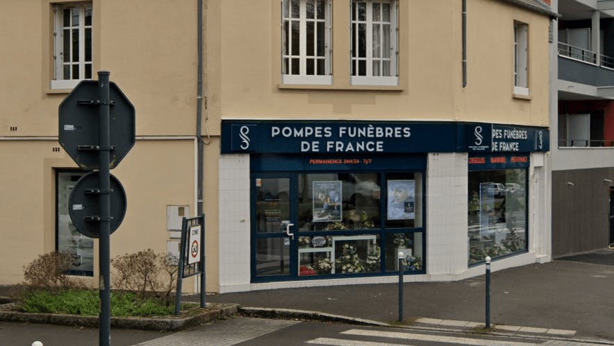 Photographie de la Pompe funèbres de France sur Rennes