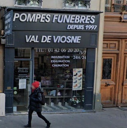 Photographie de la Pompes Funèbres du Val de Viosne de Paris