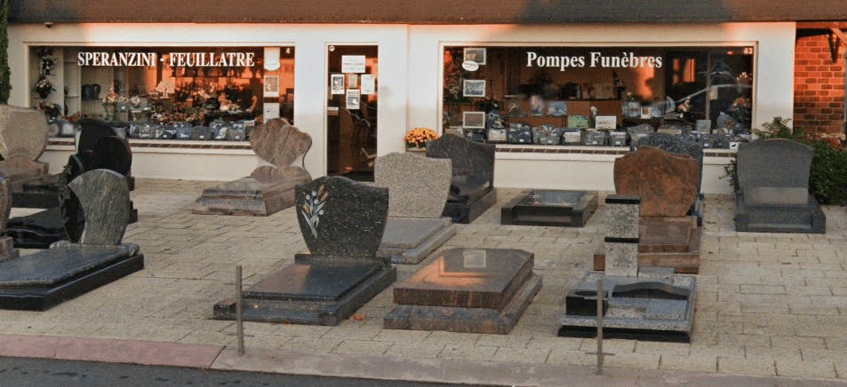 Photographie de la pompes funèbres Marbrerie Speranzini Feuillatre de la ville de Chelles