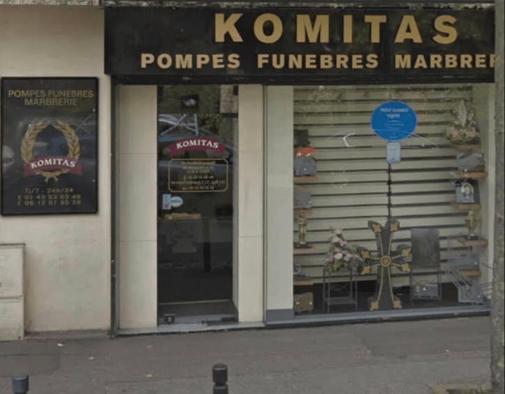 Photographie de la Pompes Funèbres Komitas à Alfortville