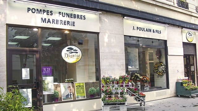 Photographies des Pompes Funèbres Marbrerie Poulain et Fils à Paris