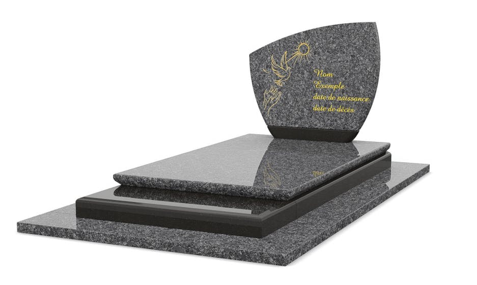 Plaque funéraire personnalisée gravée par un artiste graveur  professionnel.: Redorer les gravures d'une tombe.