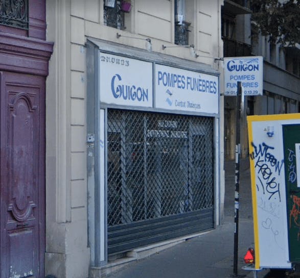 Photographie de la Pompes Funèbres Guigon à Paris
