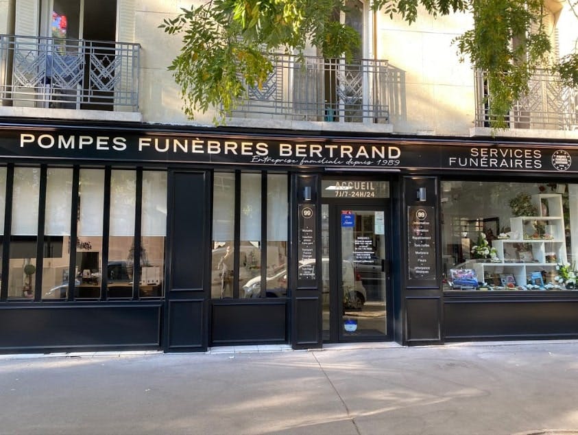 Photographies des Pompes Funèbres Bertrand à Paris