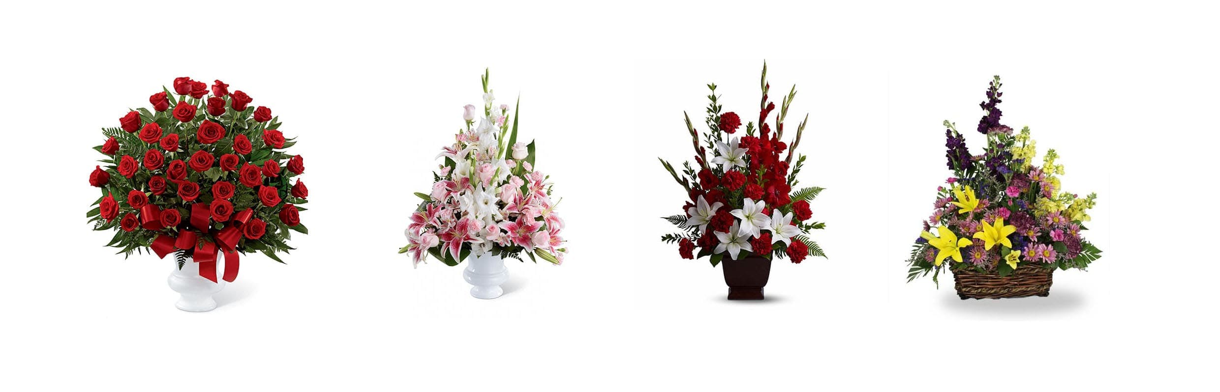 Modèles de fleurs funéraires envoyées par les collaborateurs et les connaissances