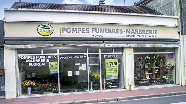 Photographies des Pompes Funèbres Marbrerie Floréal à Gennevilliers