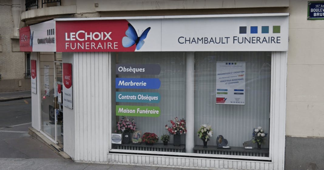 Photographie de la Pompes Funèbres Chambault à Paris