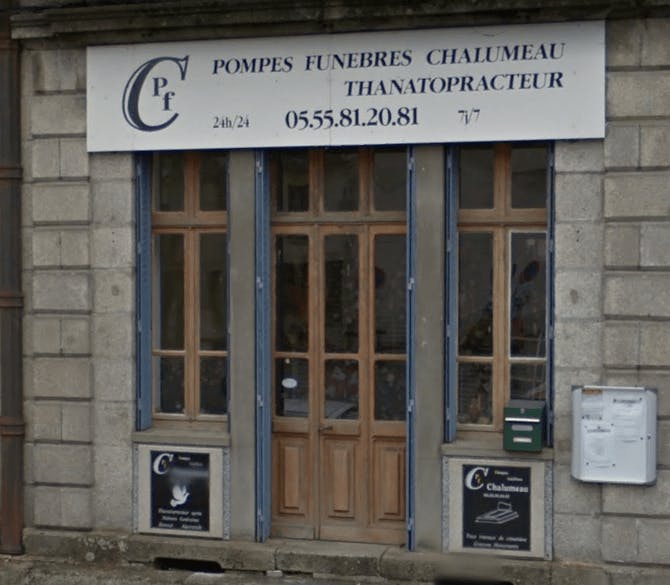 Photographie de la Pompes Funèbres Chalumeau de la ville de Châtelus-Malvaleix