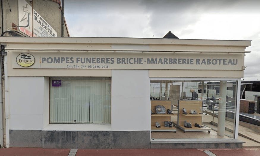Photographie de la Pompes Funèbres Briche et Marbrerie Raboteau  à Calais