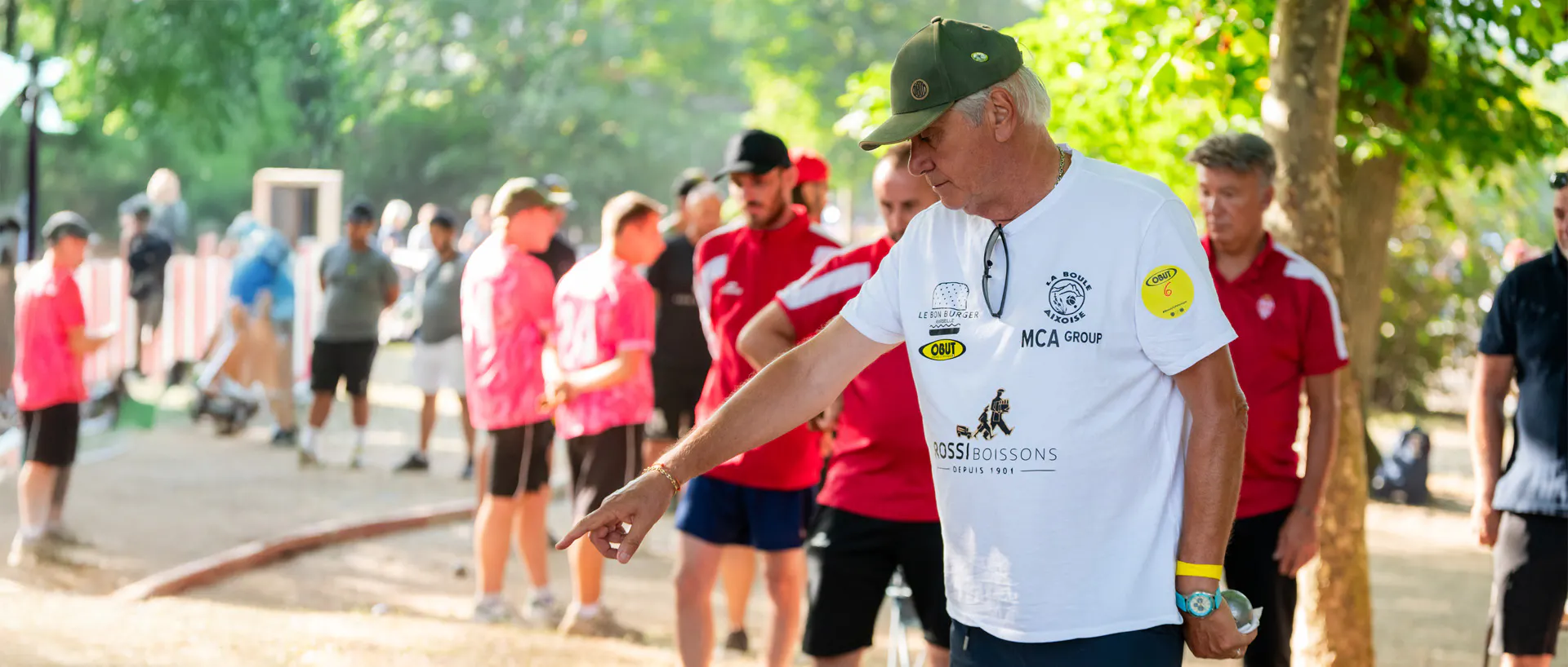 Marco Foyot en action lors d'un championnat internationale de pétanque avec la Team Obut