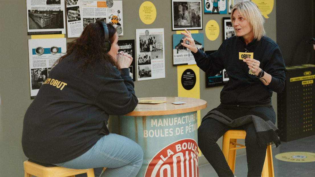 Moment de partage et convivialité entre 2 joueuses de la Team Obut