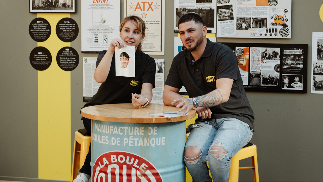 Joueurs de la Team Obut lors de la journée immersion dans les locaux Obut