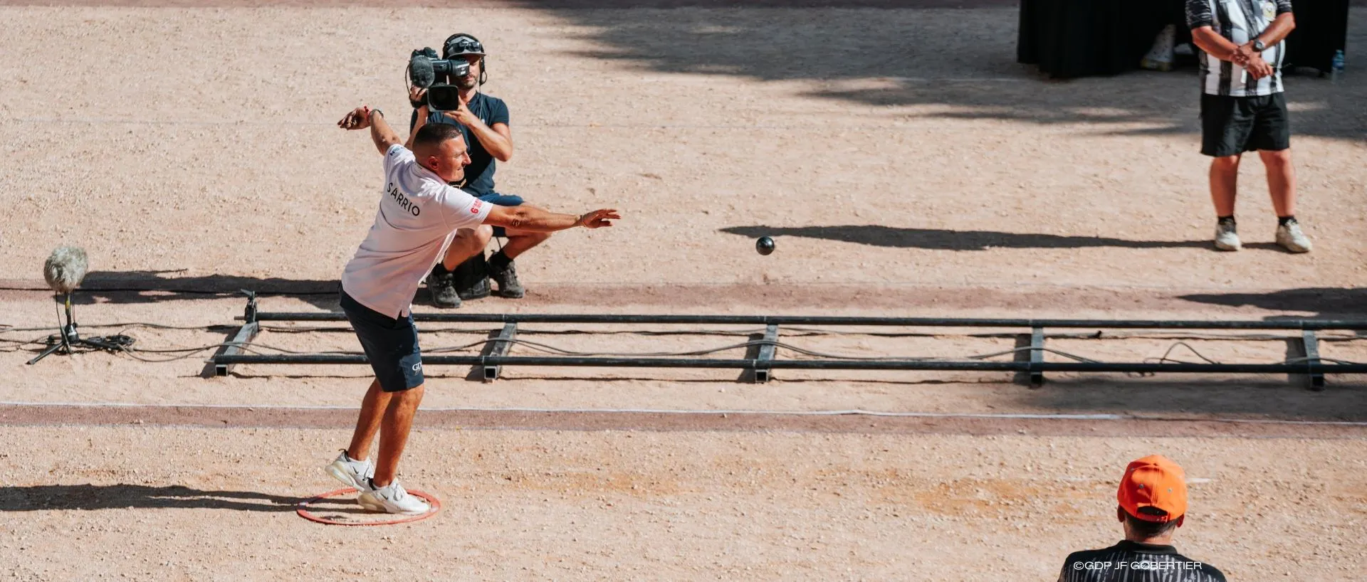 Christophe Sarrio, joueur de pétanque de la Team Obut lors des Masters de pétanque