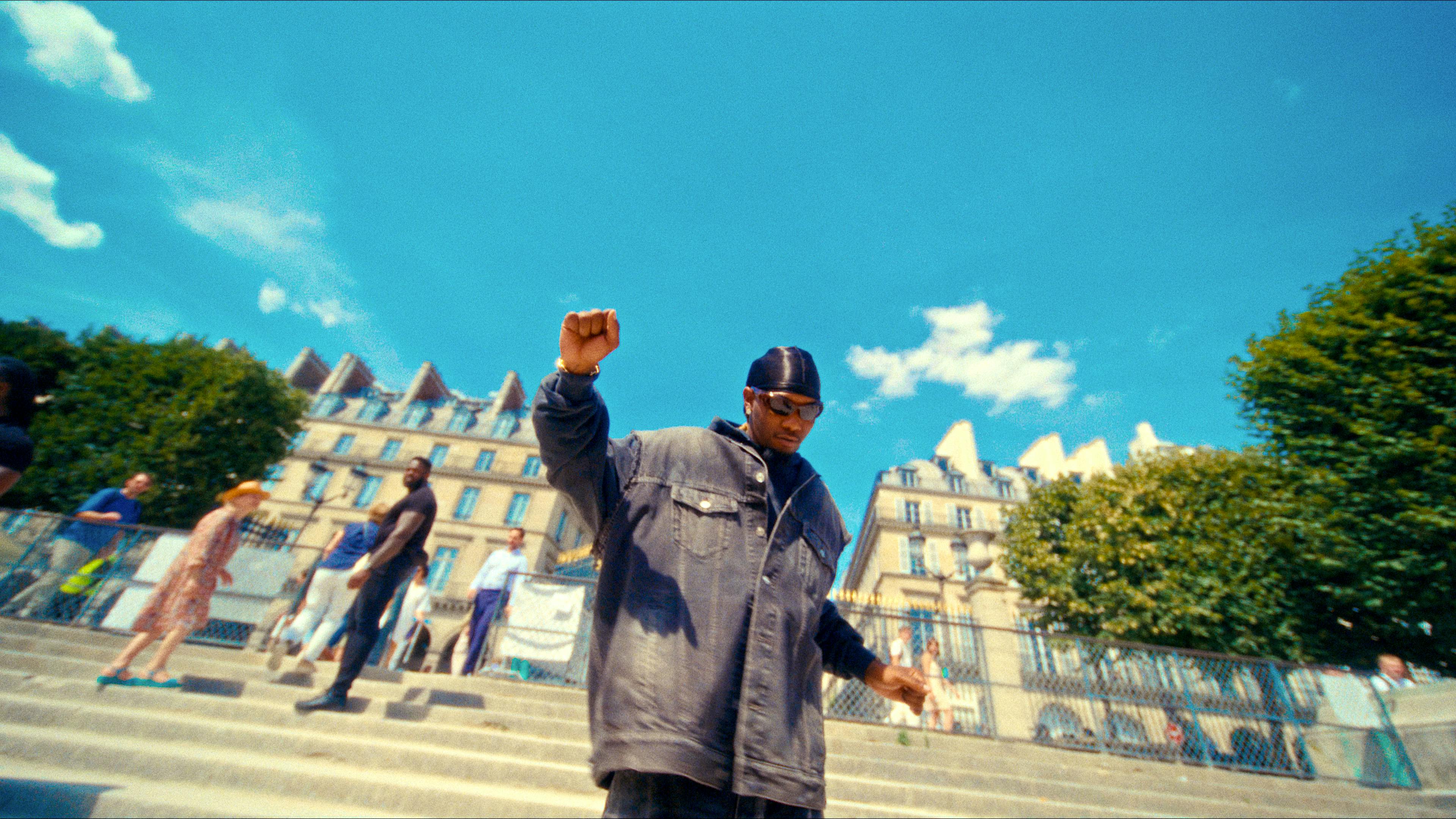 Offset dancing on a stair case in Paris