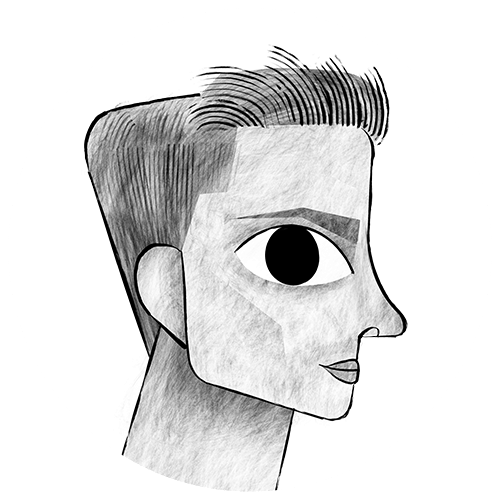 An illustration of Adam Braun, an Executive Producer at Ophelia.