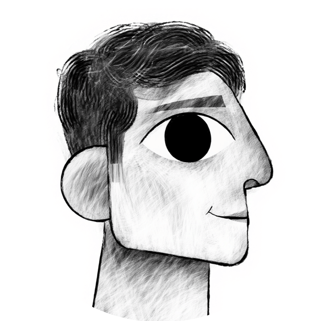 An illustration of Sho Schrock, an Executive Producer at Ophelia.