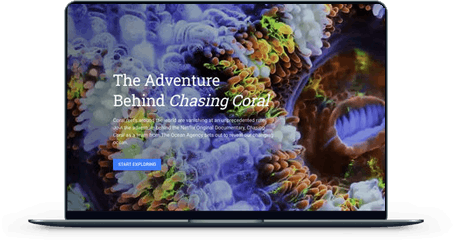 The Adventure Behind Chasing Coral screen mockup