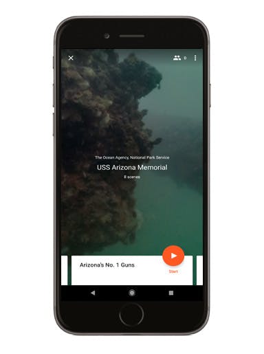 USS Arizona Memorial phone screen mockup