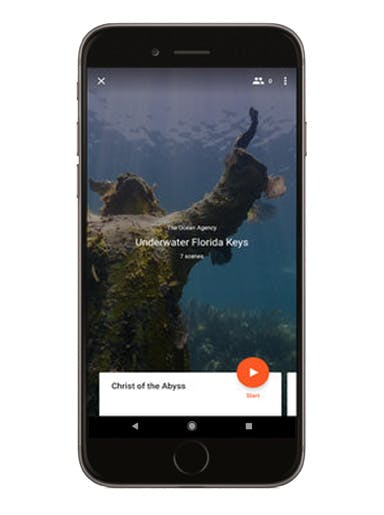 Underwater Florida Keys phone screen mockup