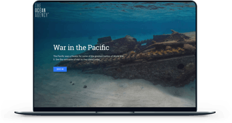 War in the Pacific Partner: U.S. National Park Service screen mockup