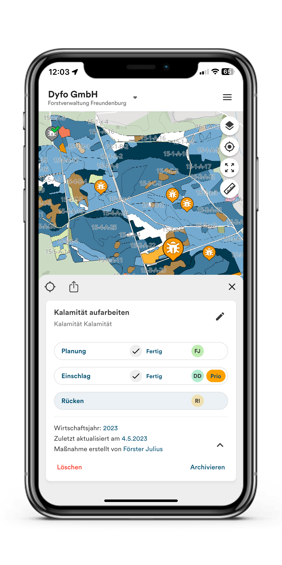 Dynamic Forest Kalamitätsaufarbeitung