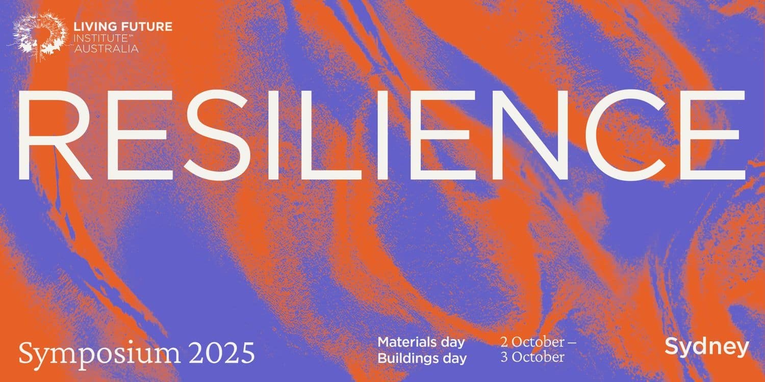 A graphic reading "RESILIENCE" in white over a bright orange and dusty purple background