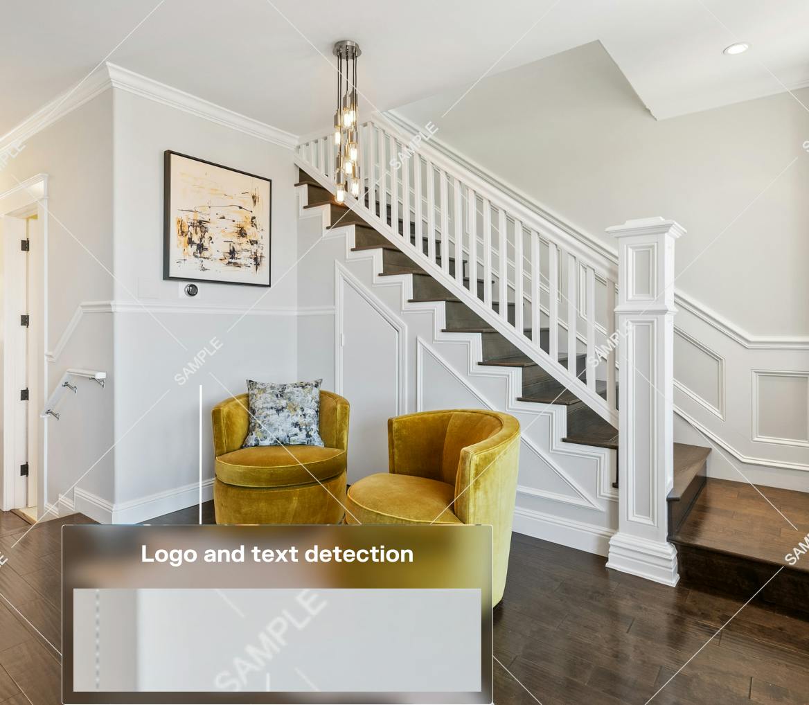 inside house logo and text detection