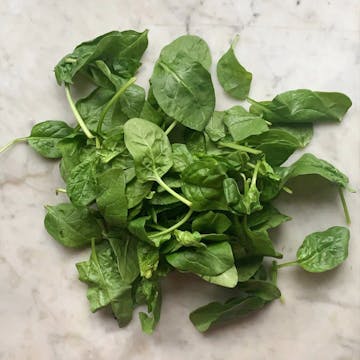bunch of fresh spinach leaves 