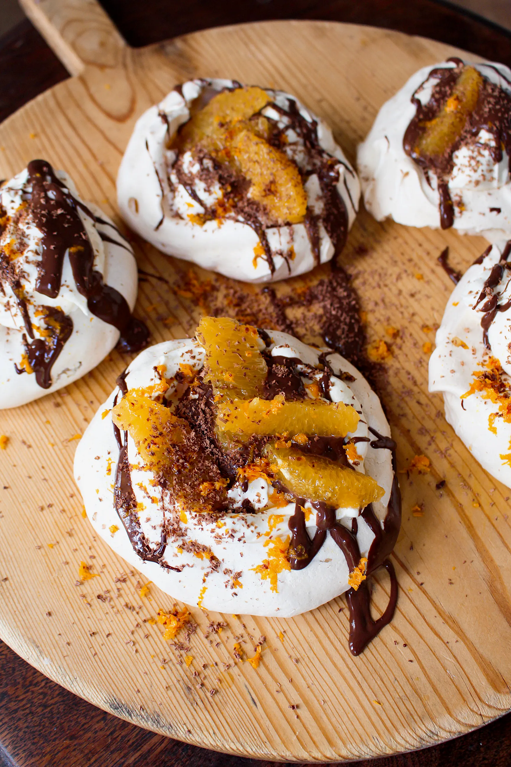 Chocolate &amp; Orange Pavlovas