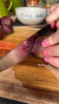 beetroot on chopping board