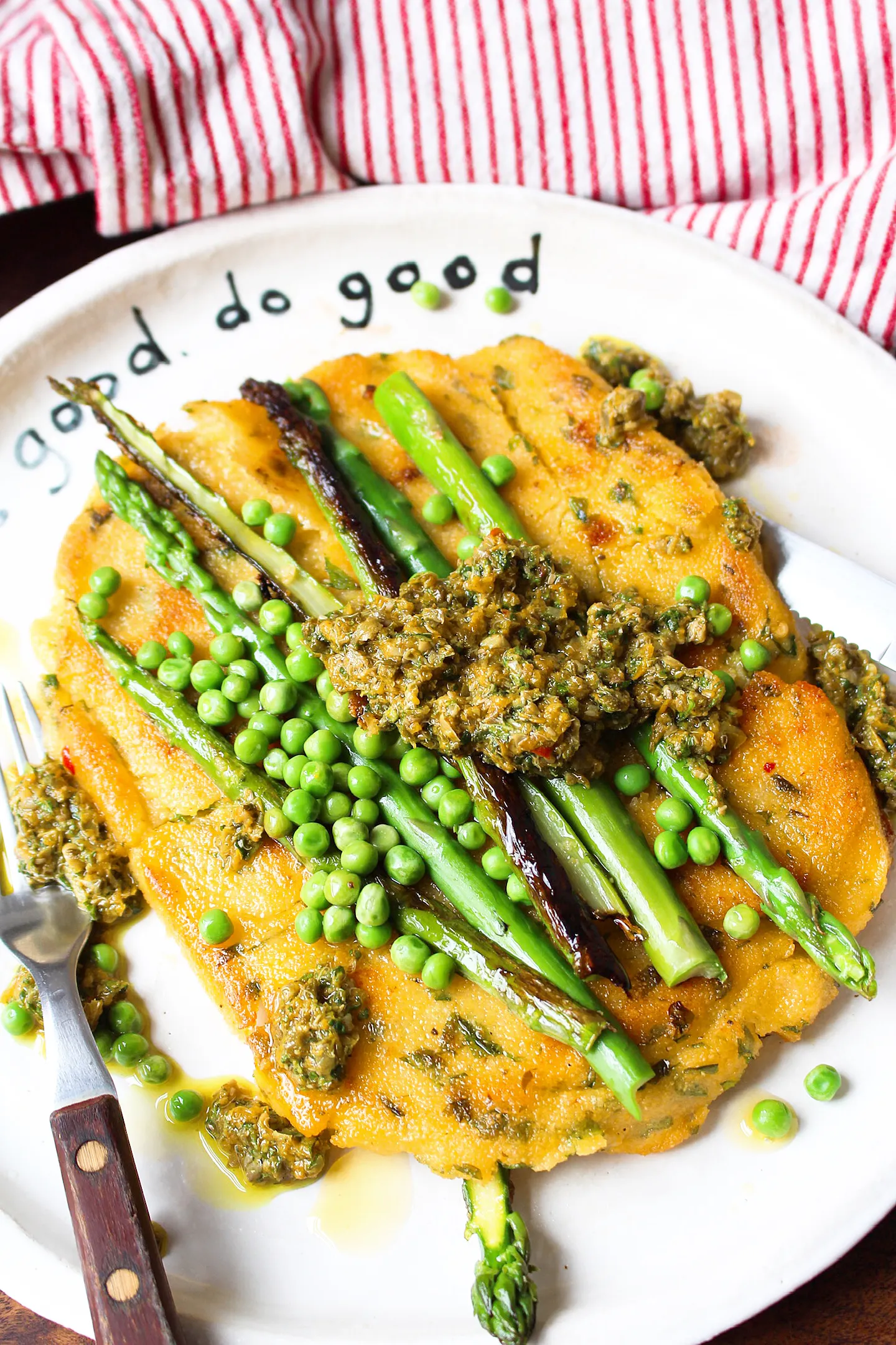 Asparagus Polenta Cake