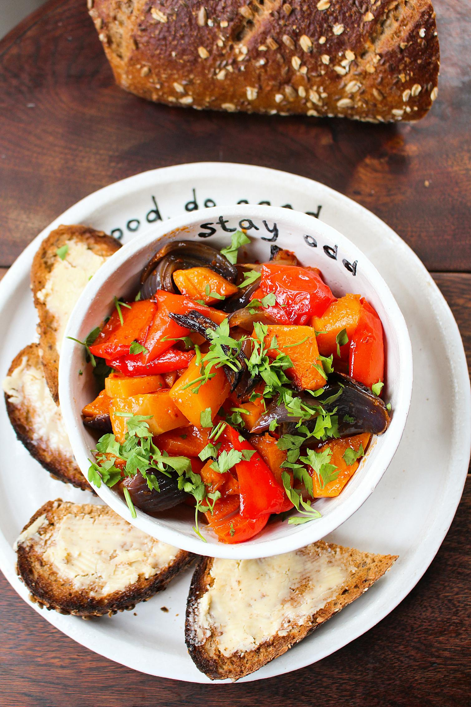 Harissa Butternut Squash Traybake