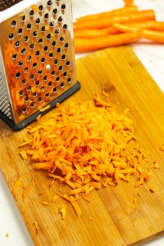 image of grated carrot and grater