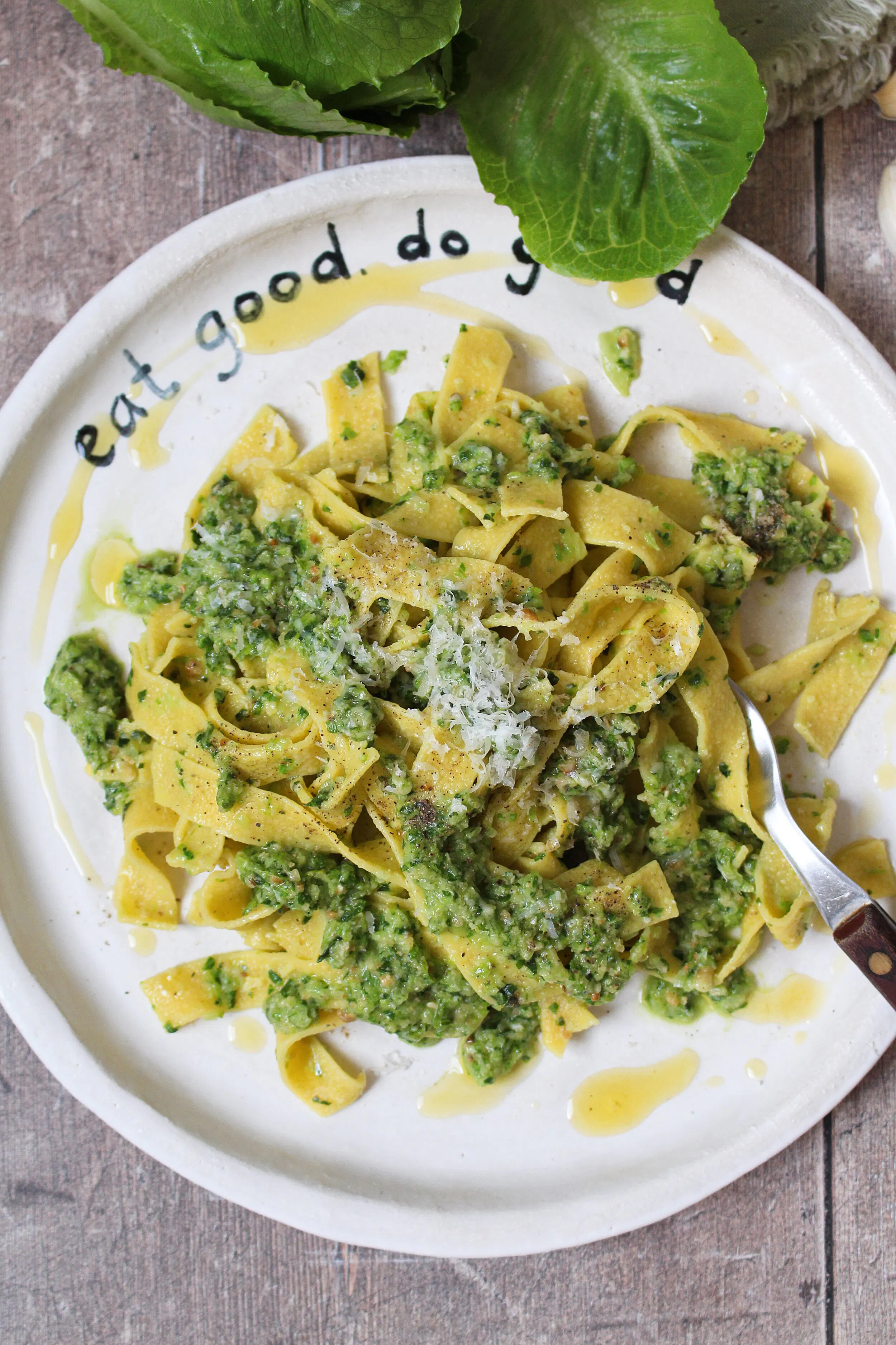 Lettuce Pesto Pasta