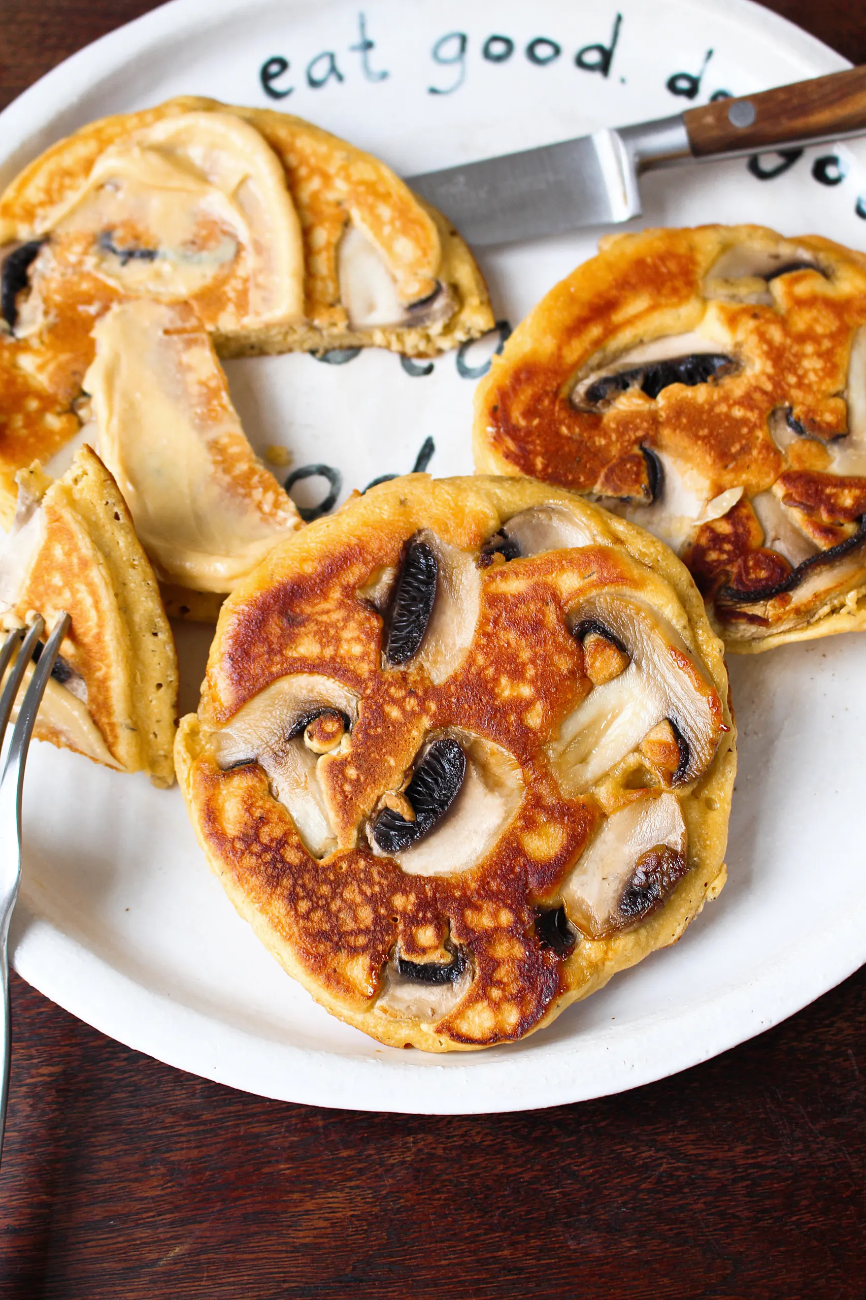Mushroom Pancakes with Miso Butter