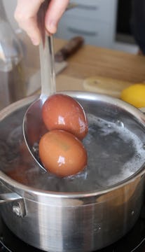 eggs in saucepan