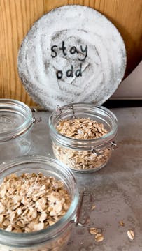 oats in glass jars