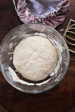 proofed dough in a bowl
