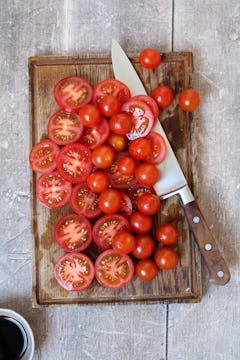 image of chopped tomatoes