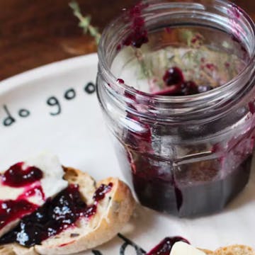 homemade jam in a jar