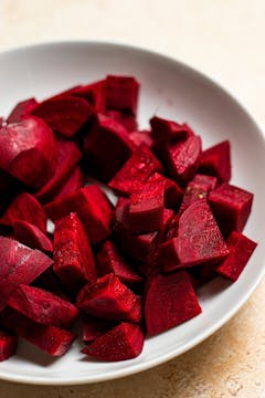 Chopped beetroots