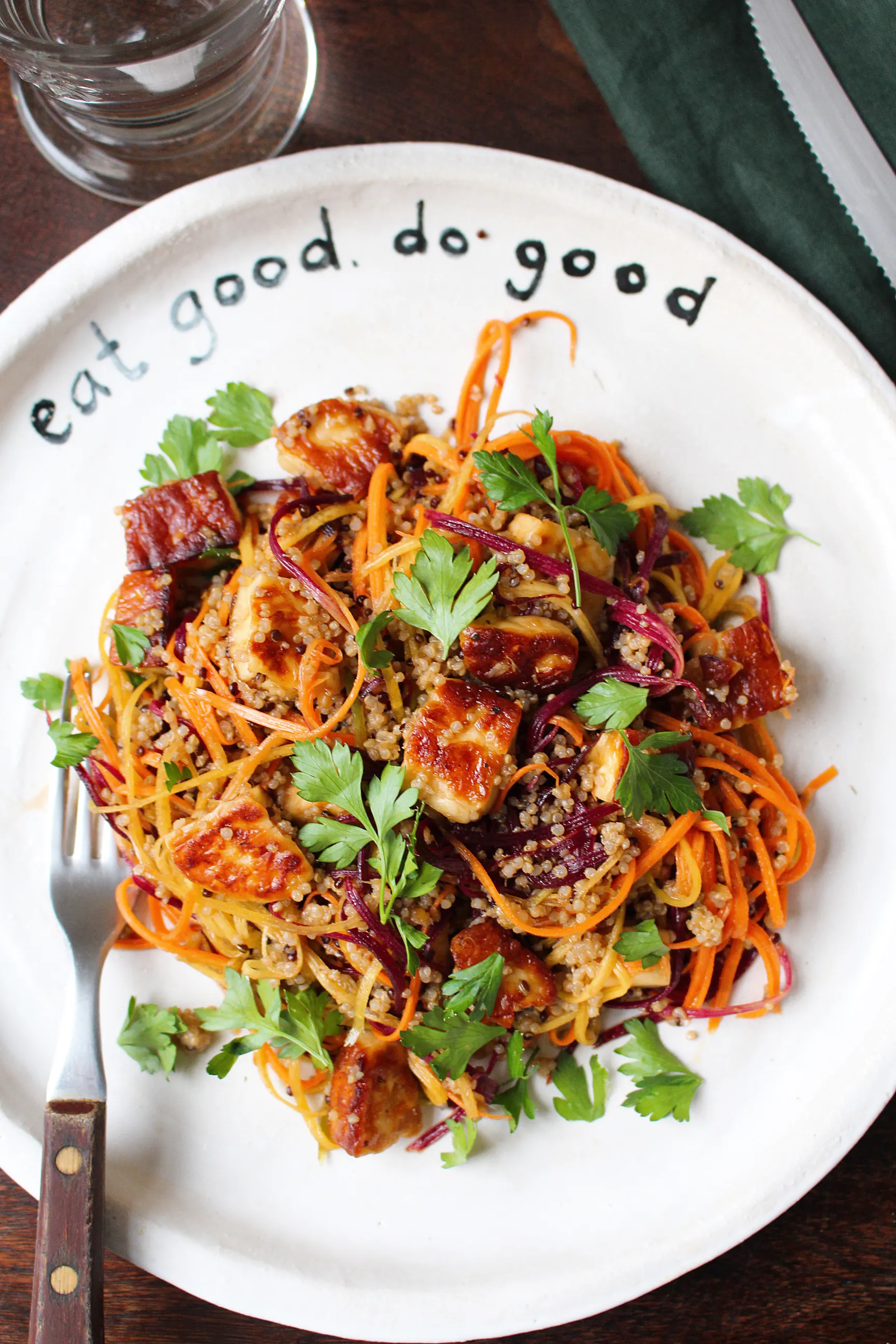 Carrot And Quinoa Salad With Teriyaki Dressing